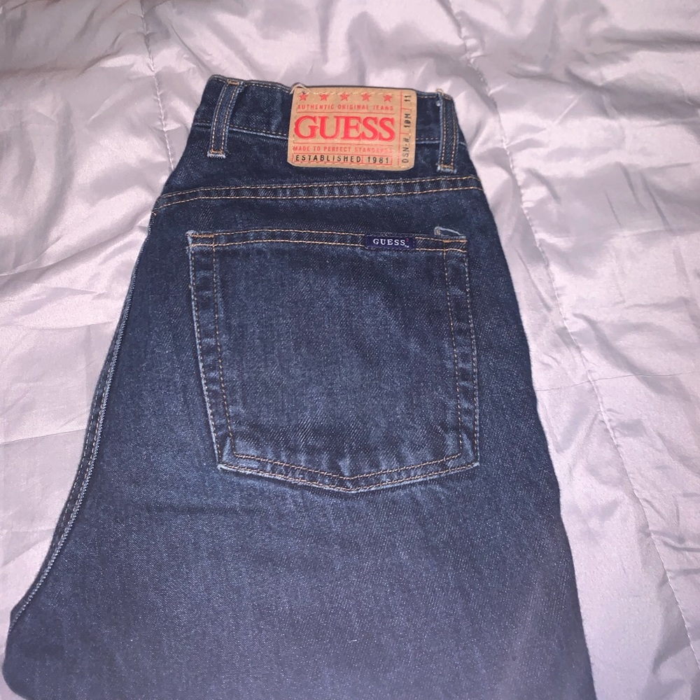 dark blue guess jeans